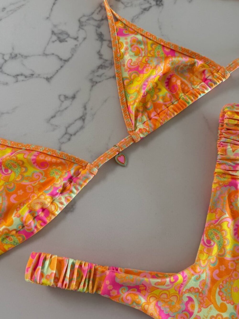Kulani Kinis Bralette Top & Thong Bottom Bikini SET - Tiki Tango - Size L/XL - Picture 2 of 7